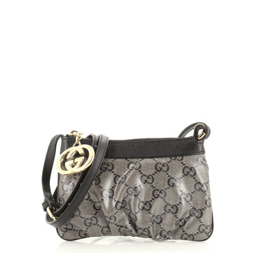 Gucci Zip Crossbody Bag GG Coated Canvas Mini