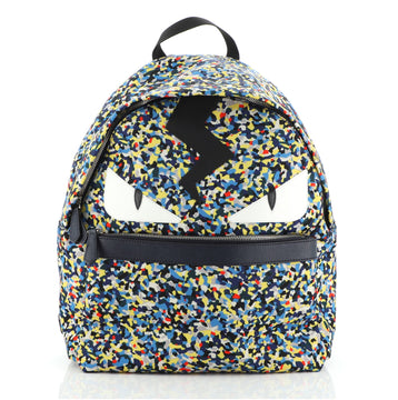 Fendi Monster Backpack Printed Nylon Large