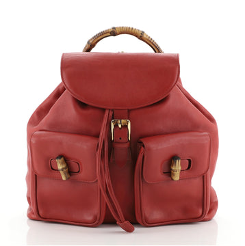 Gucci Vintage Bamboo Backpack Leather Medium