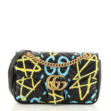 Gucci GG Marmont Flap Bag GucciGhost Matelasse Leather Small
