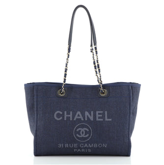 Chanel Deauville Tote Raffia Small