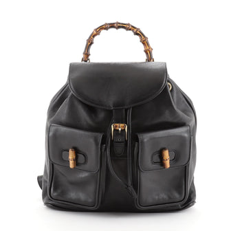 Gucci Vintage Bamboo Backpack Leather Medium