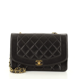 Chanel Vintage Diana Flap Bag Quilted Lambskin Medium