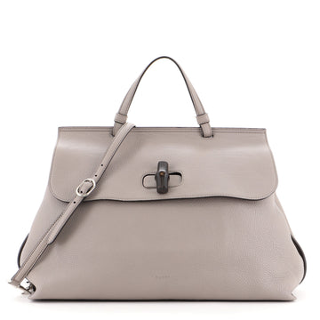 Gucci Bamboo Daily Top Handle Bag Leather Large