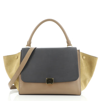 Celine Tricolor Trapeze Bag Leather Medium