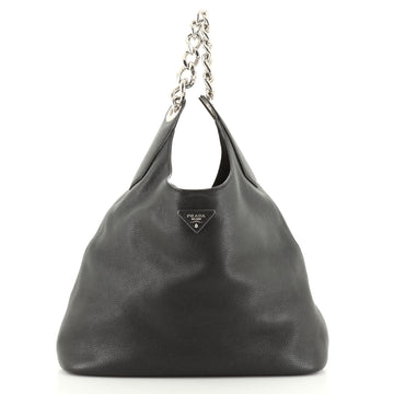 Prada Chain Link Hobo Vitello Daino Large