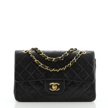Chanel Vintage Classic Double Flap Bag Quilted Lambskin Small