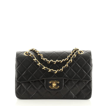 Chanel Vintage Classic Double Flap Bag Quilted Lambskin Small