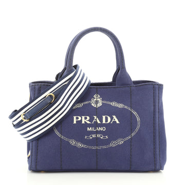 Prada Canapa Convertible Tote Canvas Mini