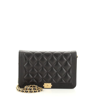 Chanel Boy Wallet on Chain Quilted Lambskin