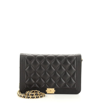 Chanel Boy Wallet on Chain Quilted Lambskin