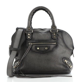 Balenciaga Convertible Bowling Bag Classic Studs Leather Mini