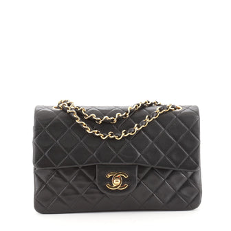 Chanel Vintage Classic Double Flap Bag Quilted Lambskin Small