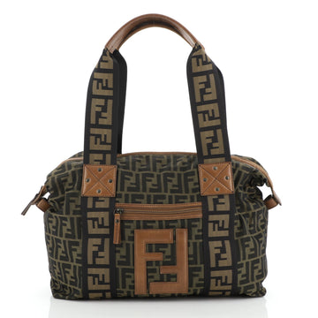 Fendi Vintage FF Zip Tote Zucca Canvas Tall