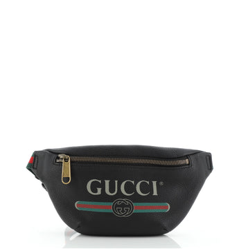 Gucci Logo Belt Bag Printed Leather Small