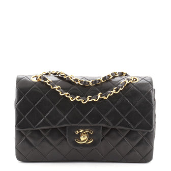 Chanel Vintage Classic Double Flap Bag Quilted Lambskin Small