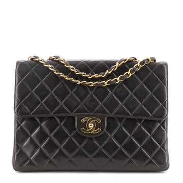 Chanel Vintage Square Flap Bag Quilted Lambskin Jumbo