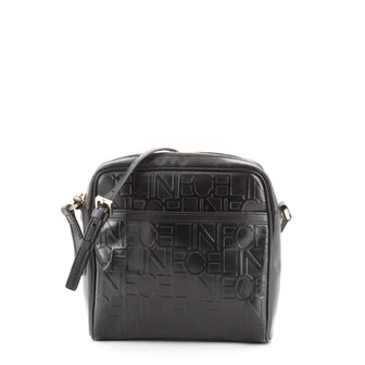Celine Vintage Crossbody Bag Logo Embossed Leather Small