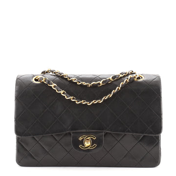 Chanel Vintage Classic Double Flap Bag Quilted Lambskin Medium