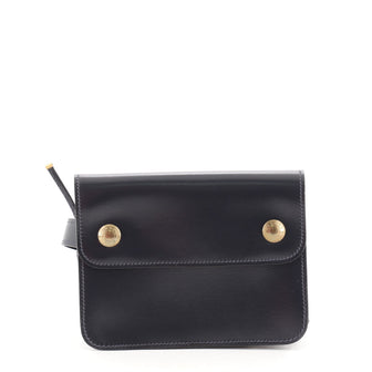 Hermes Pochette Green Waist Bag Leather