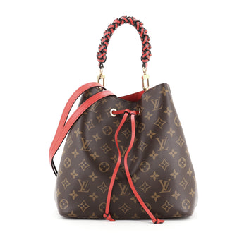 Louis Vuitton Braided Handle NeoNoe Handbag Monogram Canvas
