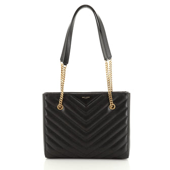 Saint Laurent Tribeca Shopping Tote Matelasse Chevron Leather Small