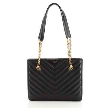 Saint Laurent Tribeca Shopping Tote Matelasse Chevron Leather Small