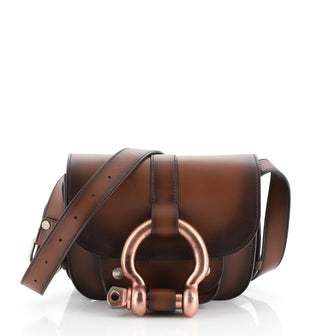 Tom Ford Belted Lock Saddle Bag Leather Small