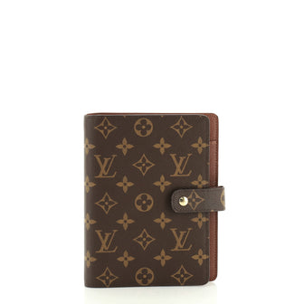 Louis Vuitton Ring Agenda Cover Monogram Canvas MM