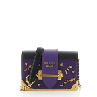 Prada Cahier Crossbody Bag Embellished Leather Small