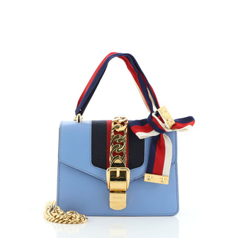 Gucci Sylvie Chain Shoulder Bag Leather Mini