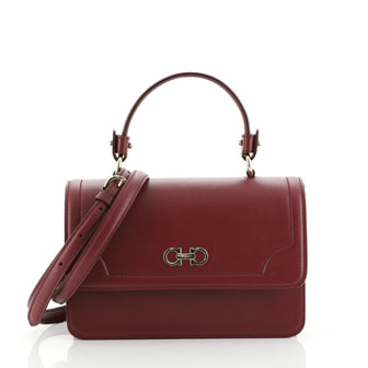 Salvatore Ferragamo Seila Top Handle Bag Leather Small