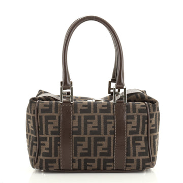 Fendi Vintage Convertible Boston Bag Zucca Canvas Small