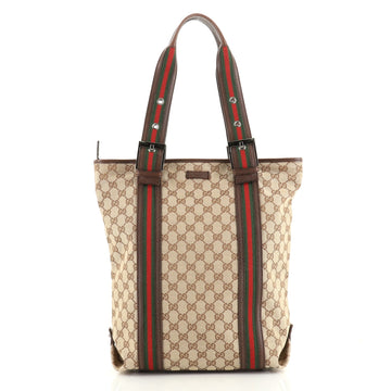 Gucci Belted Web Handle Tote GG Canvas Tall