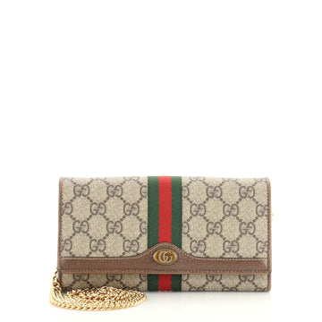 Gucci Ophidia Chain Wallet GG Coated Canvas