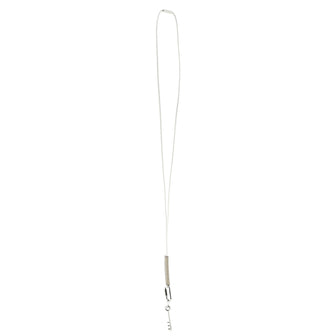 Hermes Curiosite Pendant Necklace Metal and Lizard