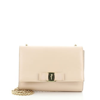 Salvatore Ferragamo Ginny Crossbody Bag Saffiano Leather Small