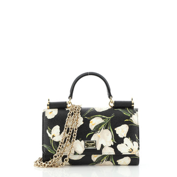 Dolce & Gabbana Phone Holder Clutch Printed Leather