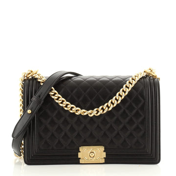 Chanel Boy Flap Bag Quilted Lambskin Old Medium