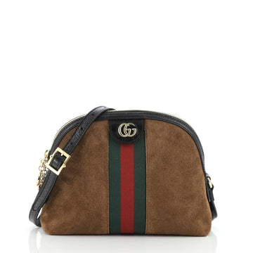 Gucci Ophidia Dome Shoulder Bag Suede Small