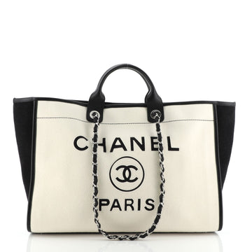 Chanel Deauville Tote Wool Felt Large