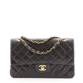 Chanel Vintage Classic Double Flap Bag Quilted Lambskin Medium