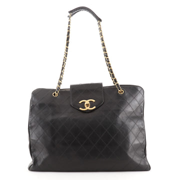 Chanel Vintage Supermodel Weekender Bag Quilted Leather Large