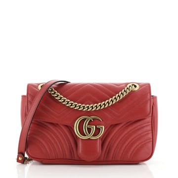 Gucci GG Marmont Flap Bag Matelasse Leather Small