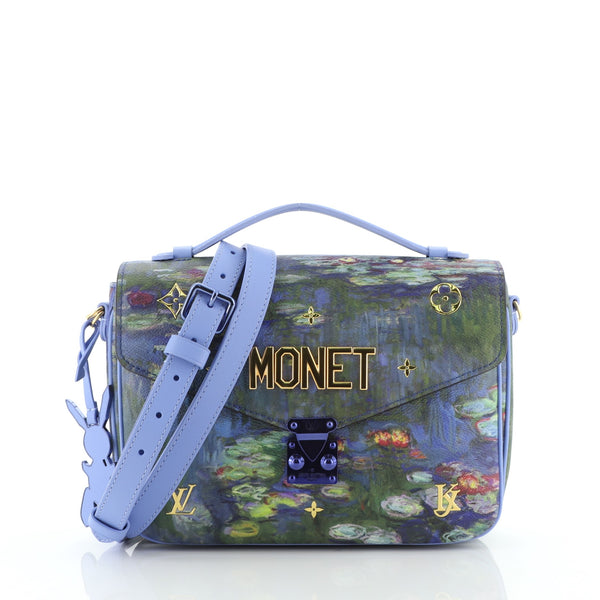 Louis Vuitton Pochette Metis Limited Edition Jeff Koons Monet Print Canvas  Blue 5864317