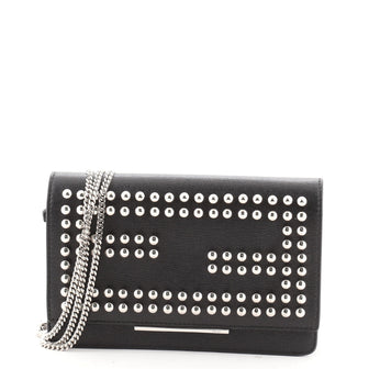 Fendi Wallet on Chain Studded Leather