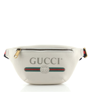 Gucci Logo Belt Bag Printed Leather Small
