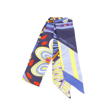 Hermes Le Jardin de la Maharani Twilly Printed Silk