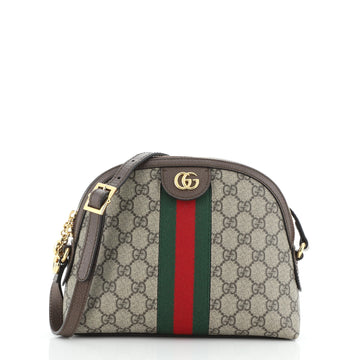 Gucci Ophidia Dome Shoulder Bag GG Coated Canvas Small