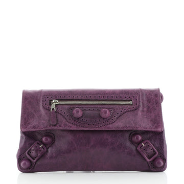 Balenciaga Covered Giant Brogues Envelope Clutch Leather